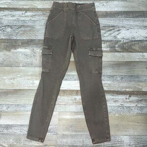 Spanx Women's Twill Skinny Pants Cargo Pockets Size S Petite